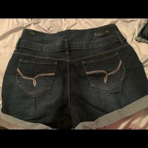 YMI indigo blue denim shorts size 13 brand new